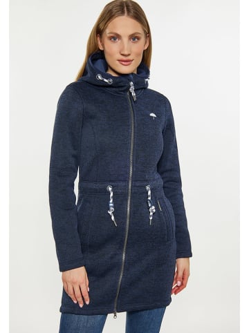 Schmuddelwedda Gebreide fleece mantel donkerblauw