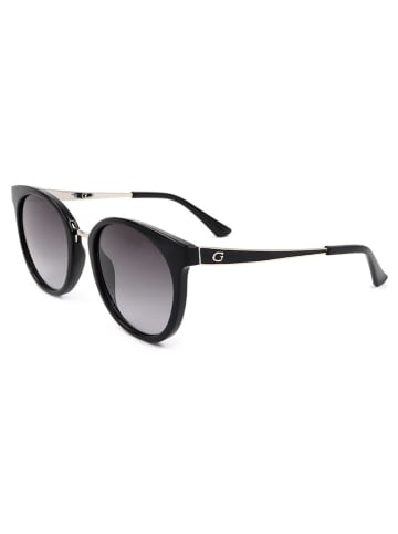 Guess Damen-Sonnenbrille in Schwarz-Silber/ Dunkelblau