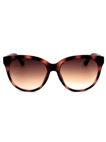 Guess Damskie okulary przeciwsłoneczne w kolorze brązowym