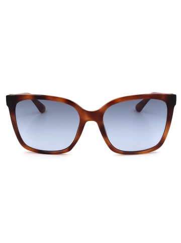 Guess Damskie okulary przeciwsłoneczne w kolorze jasnobrązowo-niebieskim