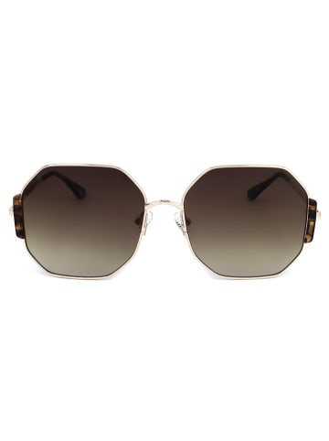 Guess Damskie okulary przeciwsłoneczne w kolorze złoto-brązowym