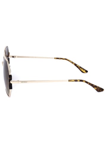 Guess Damskie okulary przeciwsłoneczne w kolorze złoto-brązowym