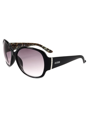 Guess Damskie okulary przeciwsłoneczne w kolorze czarno-fioletowym