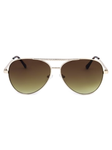 Guess Damen-Sonnenbrille in Gold/ Khaki
