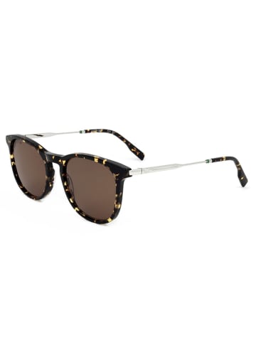 Lacoste Męskie okulary przeciwsłoneczne w kolorze czarno-srebrno-brązowym
