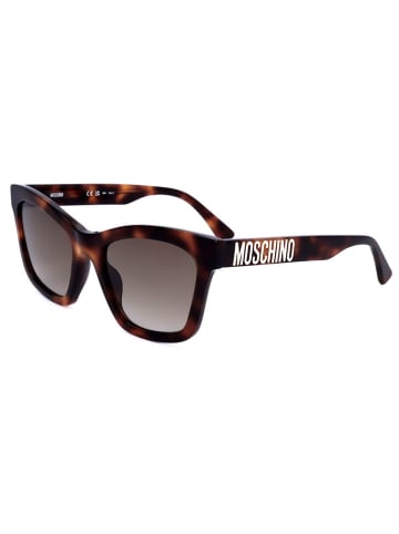 Moschino Damskie okulary przeciwsłoneczne w kolorze brązowym