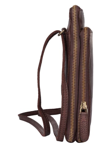 Bellicci Leder-Handytasche "Cybele" in Braun - (B)13 x (H)22 x (T)3 cm