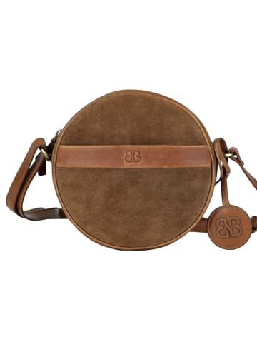Bellicci Leder-Umhängetasche "Emmy" in Hellbraun - (B)19 x (H)19 x (T)5 cm