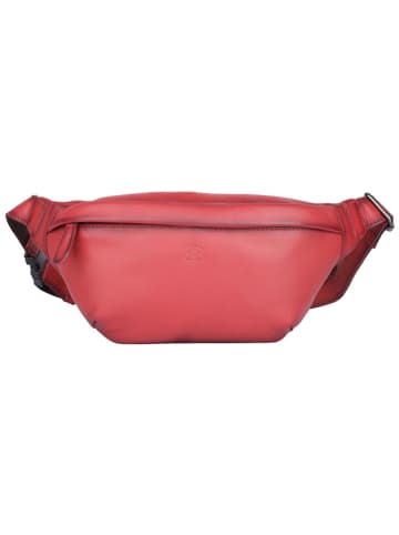 Bellicci Leder-Brustbeutel "Kenia" in Rot - (B)32 x (H)15 x (T)5 cm