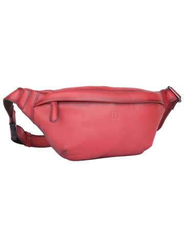 Bellicci Leder-Brustbeutel "Kenia" in Rot - (B)32 x (H)15 x (T)5 cm