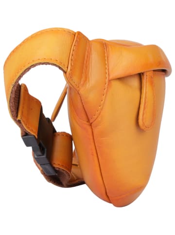 Bellicci Leder-Brustbeutel "Kenia" in Gelb - (B)32 x (H)15 x (T)5 cm