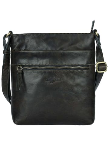 WEZBEY Leder-Umhängetasche "Adrian 3326" in Dunkelgrün - (B)21 x (H)25 x (T)5 cm
