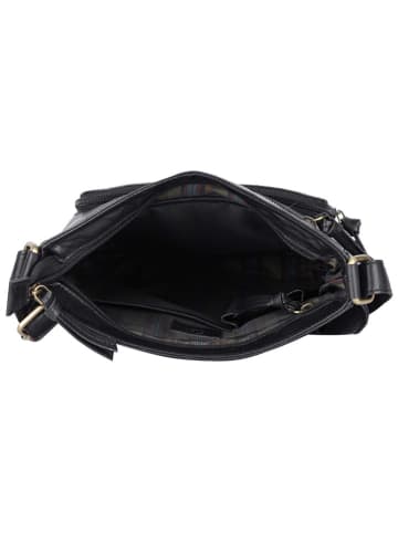 WEZBEY Leder-Umhängetasche "Adrian 4004" in Schwarz - (B)25 x (H)28 x (T)5 cm