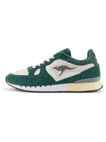 KangaROOS Originals Leder-Sneakers "Coil R1 Archive" in Grün/ Creme