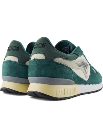 KangaROOS Originals Leder-Sneakers "Coil R1 Archive" in Grün/ Creme