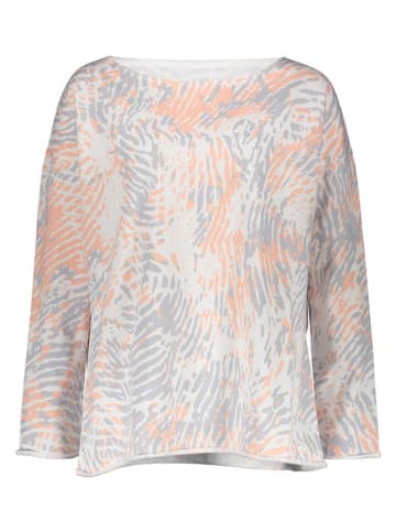 Juvia Sweatshirt in Grau/ Creme/ Orange