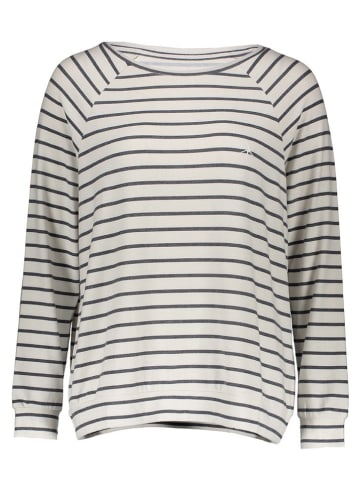 Juvia Pyjama-Oberteil in Creme/ Anthrazit