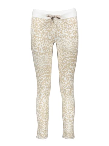 Juvia Sweathose in Beige/ Weiß