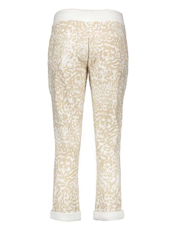 Juvia Sweathose in Beige/ Weiß