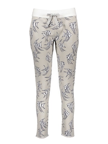 Juvia Sweathose in Grau/ Weiß