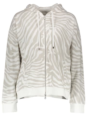 Juvia Sweatjacke in Sand/ Weiß