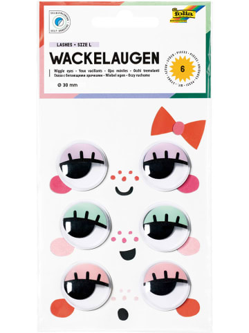 folia PAPER Ruchome oczy "Lashes L" w kolorze czarno-białym