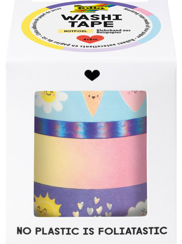 folia PAPER Washitape "Sunnyside" meerkleurig - 4 x 5 m