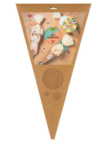 folia PAPER Puntzak-knutselset "SAFARI SCHOOL" beige/bruin