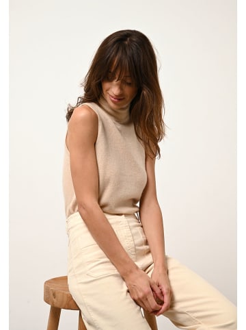 Just Cashmere Kaschmir-Pullunder "Violet" in Beige