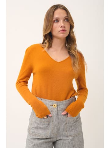Just Cashmere Kaszmirowy sweter "Joan" w kolorze pomarańczowym
