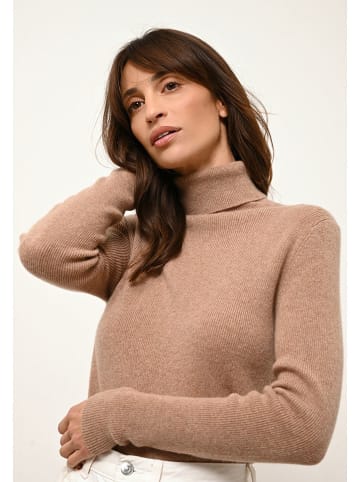 Just Cashmere Kasjmieren coltrui "Lanais" lichtbruin