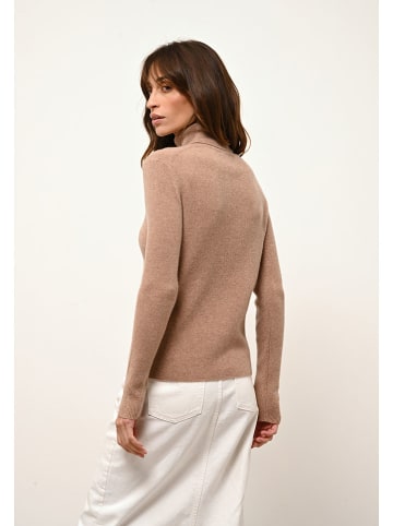 Just Cashmere Kasjmieren coltrui "Lanais" lichtbruin