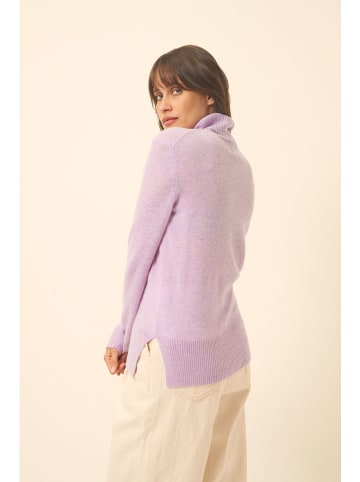 Just Cashmere Kasjmieren coltrui "Lexie" paars