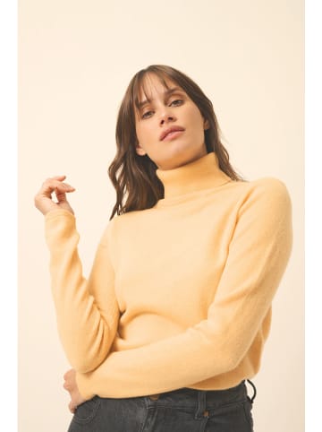 Just Cashmere Kasjmieren coltrui "Ava" geel