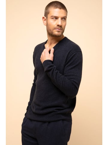 Just Cashmere Kaszmirowy sweter "Tom" w kolorze granatowym