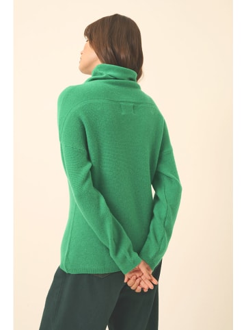 Just Cashmere Kasjmieren coltrui "Blantyre" groen