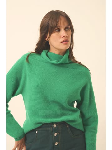 Just Cashmere Kasjmieren coltrui "Blantyre" groen