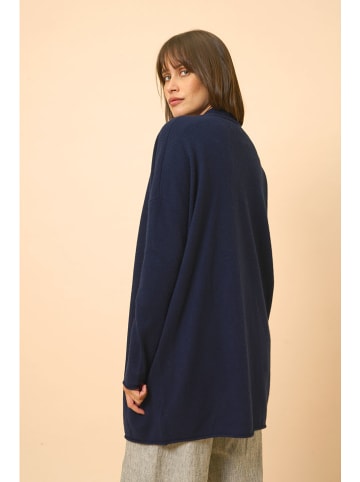 Just Cashmere Kasjmieren vest "Maddie" donkerblauw
