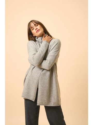 Just Cashmere Kaszmirowy kardigan "Maddie" w kolorze szarym