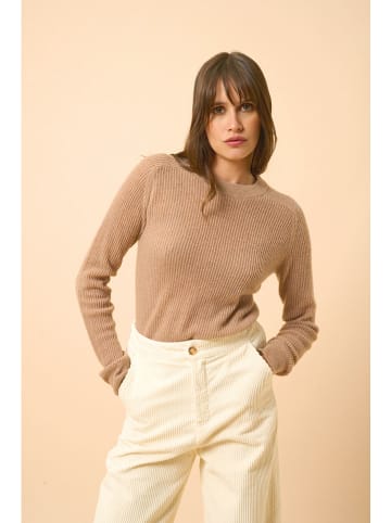 Just Cashmere Kaschmir-Pullover "Callie" in Hellbraun