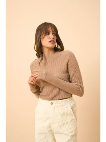 Just Cashmere Kaschmir-Pullover "Callie" in Hellbraun