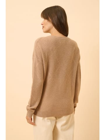 Just Cashmere Kaszmirowy sweter "Capucine" w kolorze beżowym