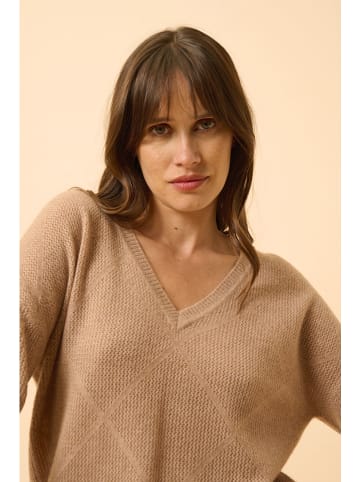 Just Cashmere Kaszmirowy sweter "Capucine" w kolorze beżowym