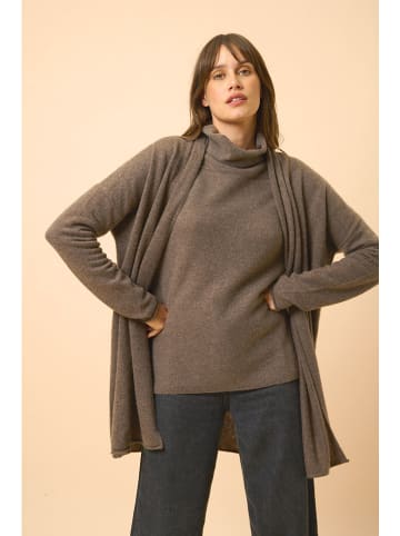 Just Cashmere Kaszmirowy kardigan "Maddie" w kolorze brązowym
