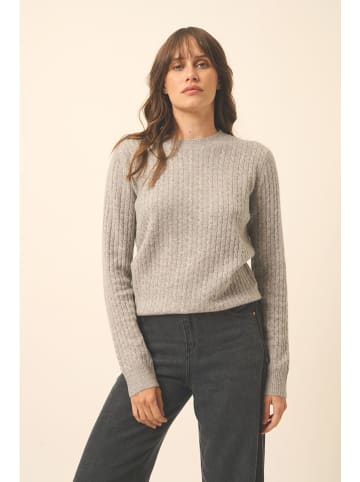 Just Cashmere Kaszmirowy sweter "Jade" w kolorze szarym
