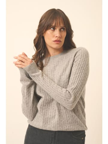 Just Cashmere Kaszmirowy sweter "Jade" w kolorze szarym