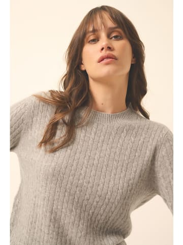Just Cashmere Kasjmieren trui "Jade" grijs