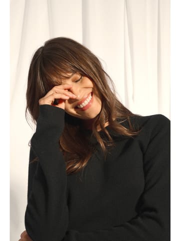 Just Cashmere Kaszmirowa sukienka "Lina" w kolorze czarnym