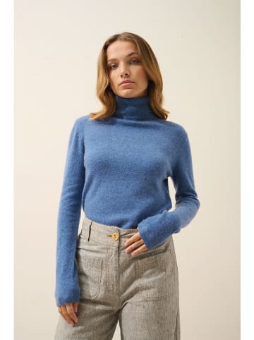 Just Cashmere Kaschmir-Rollkragenpullover "Ava" in Hellblau