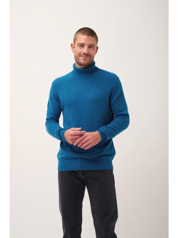 Just Cashmere Kasjmieren coltrui "Sacha" blauw